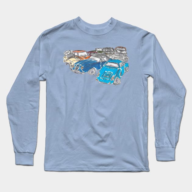 Barn Finds Sketch Long Sleeve T-Shirt by Maries Papier Bleu